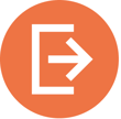 Exit Icon Orange Circle-2